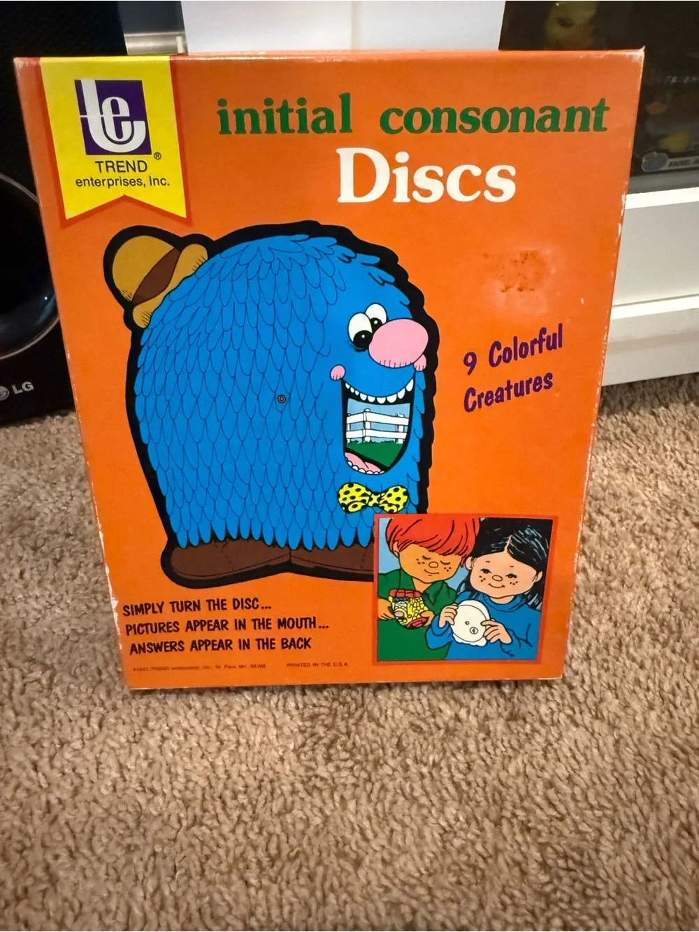 Vintage 1977 Trend Enterprises Initial Consonant Discs Learning Game